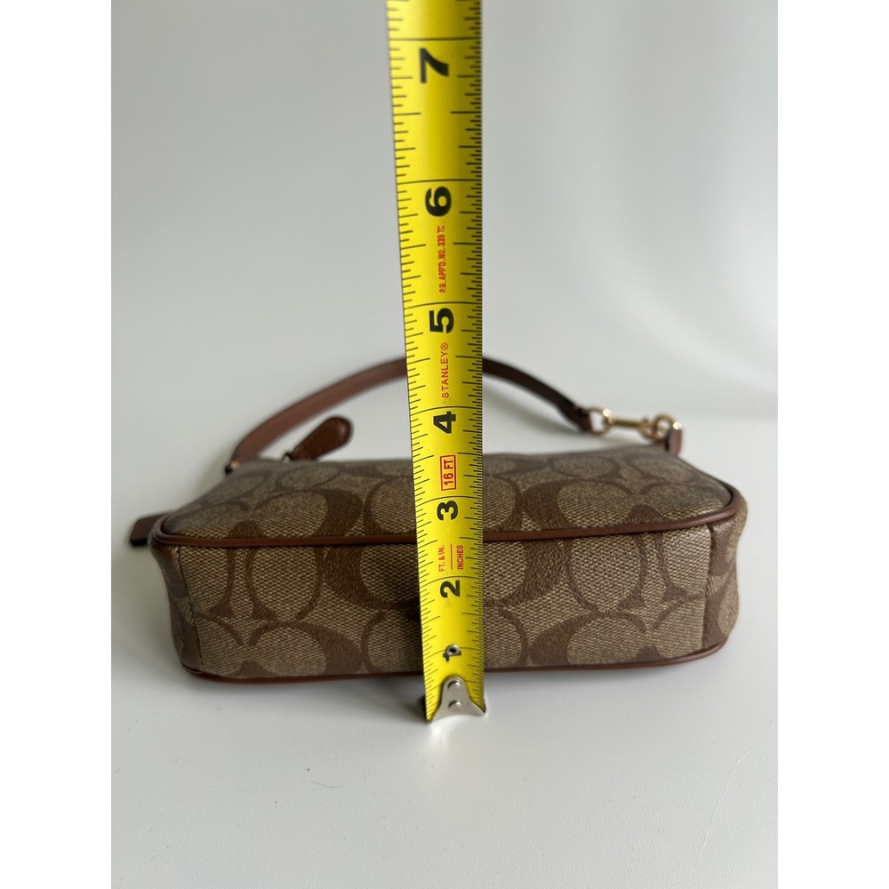 Coach Nolita 19 Brown Signature Coated Canvas Shoulder Bag Excellent - Picture 8 of 8